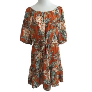 Millennium floral retro style dress or top, size large